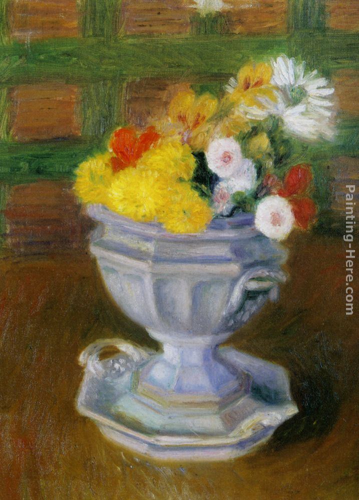 William Glackens Flowers in an Ironstone Urn